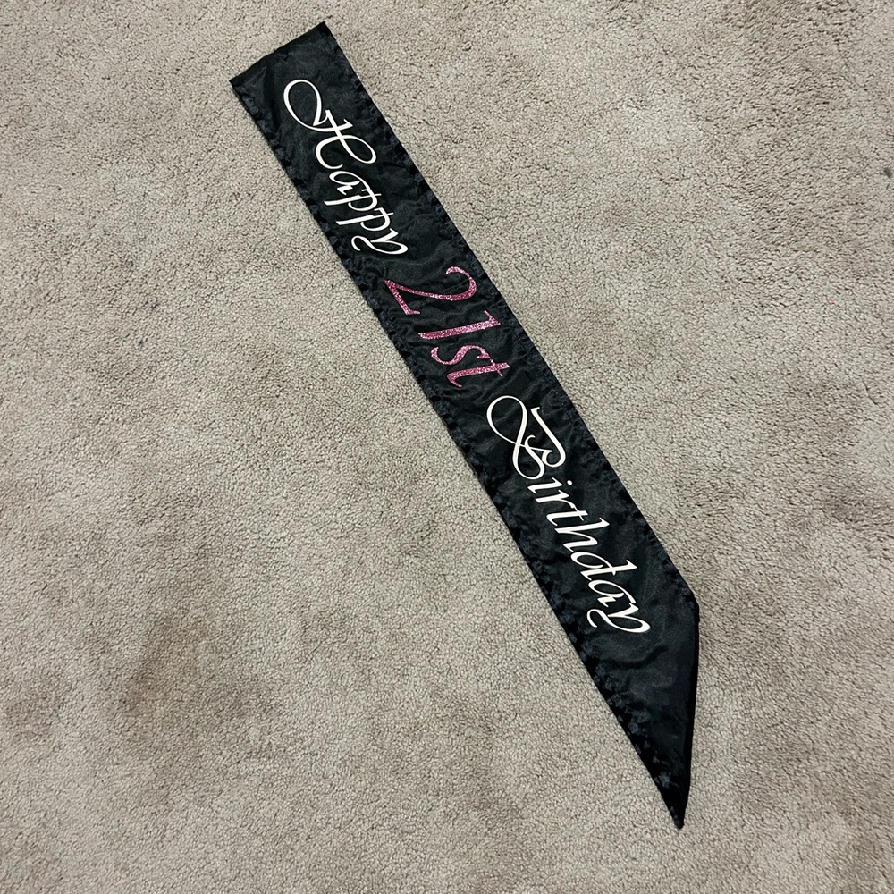 21st Birthday Sash